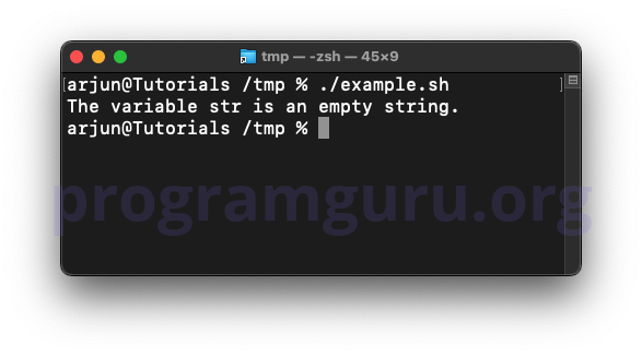 Check if a variable is an empty string in Bash