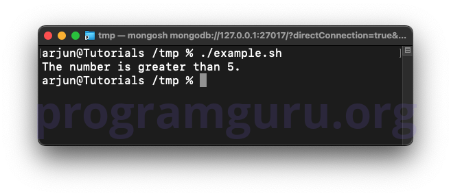 Elif statement to compare numbers in Bash