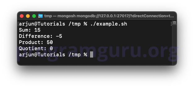 Define and use numeric variables in Bash