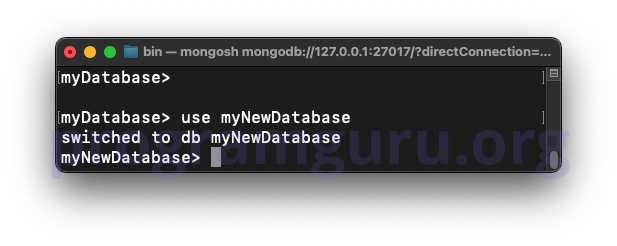 MongoDB Create Database