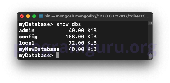 MongoDB Drop Database