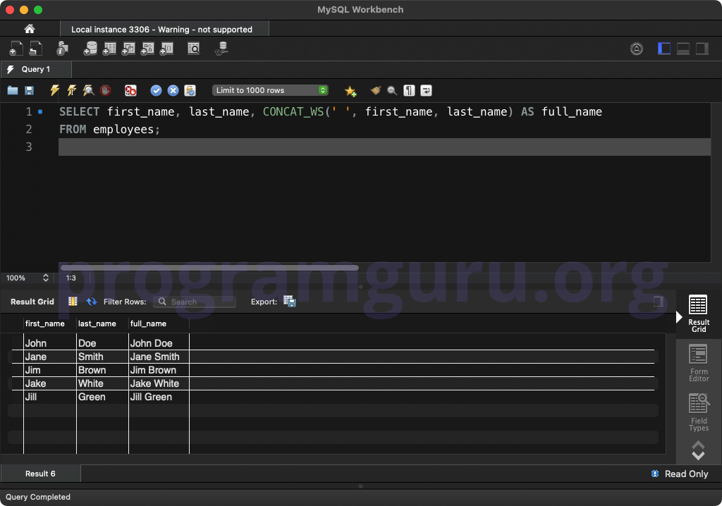 MySQL CONCAT_WS() WITH WHERE CLAUSE