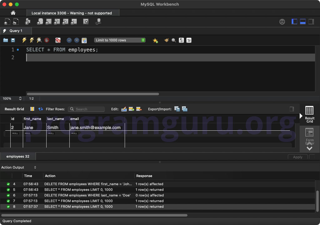 MySQL SELECT FROM TABLE