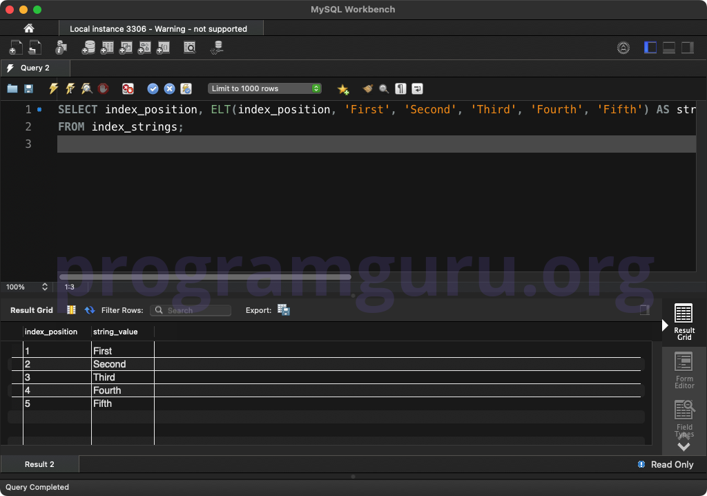 MySQL ELT() WITH WHERE CLAUSE