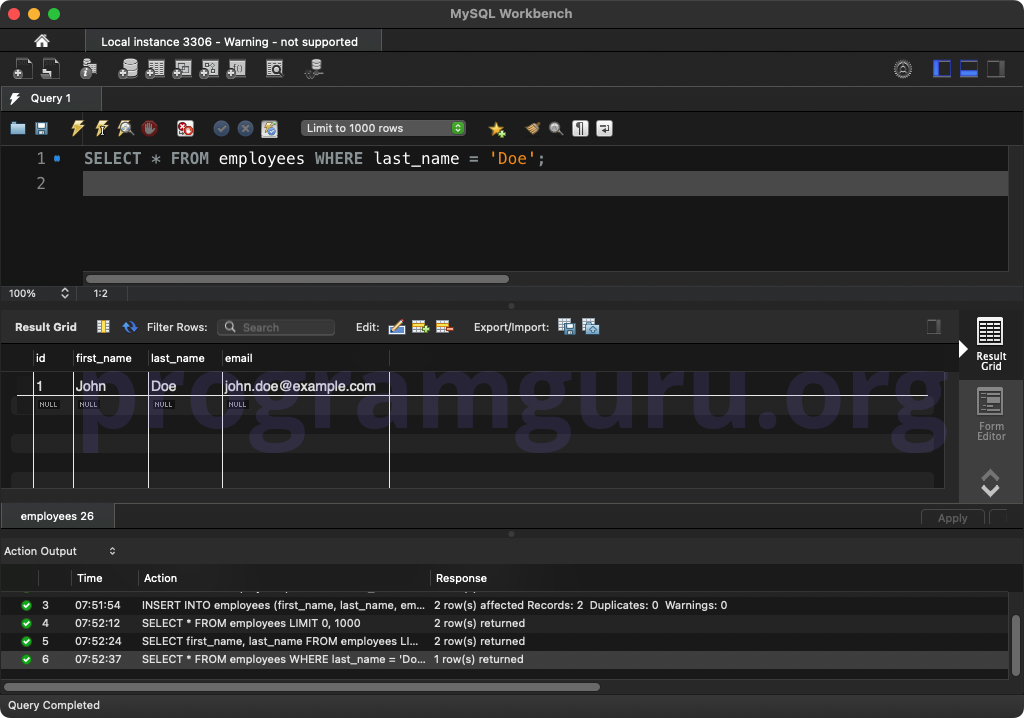 MySQL SELECT WITH WHERE CLAUSE