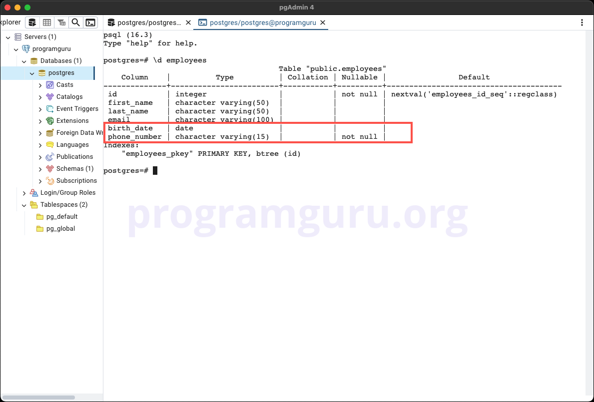 PostgreSQL ADD COLUMN to Table