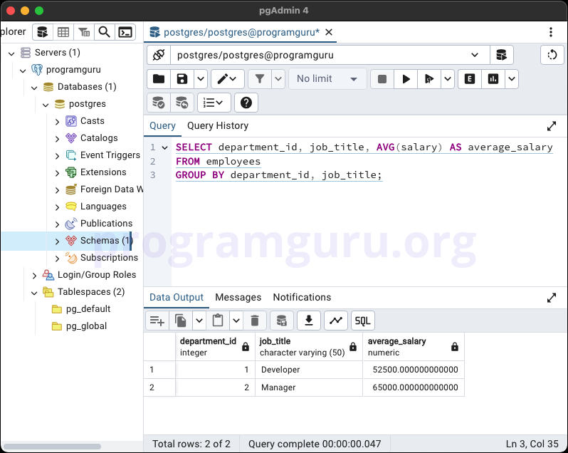 PostgreSQL GROUP BY