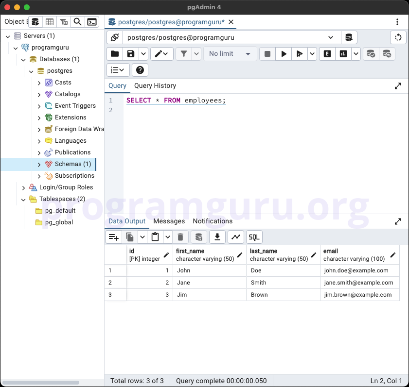 PostgreSQL INSERT into Table