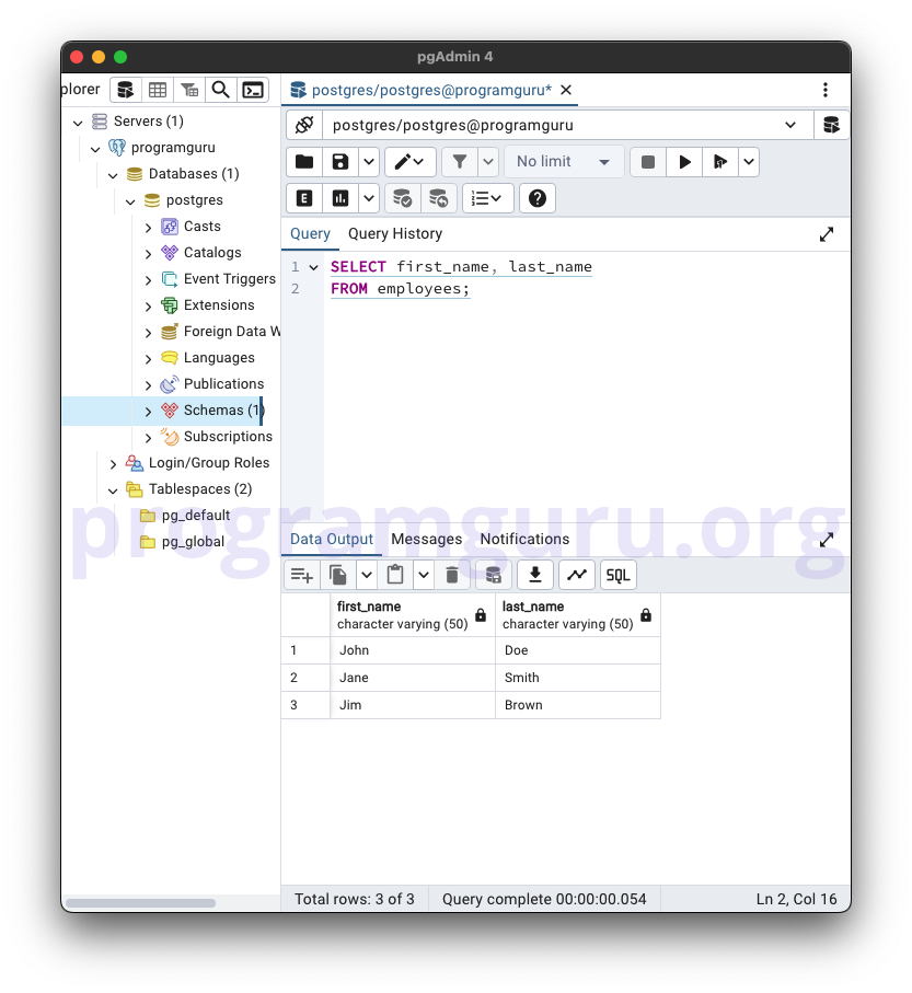 PostgreSQL SELECT