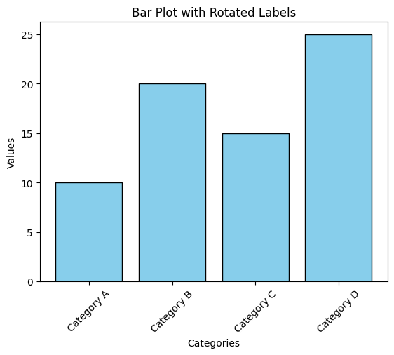 Matplotlib - Basic Bar Plot with Rotated Labels