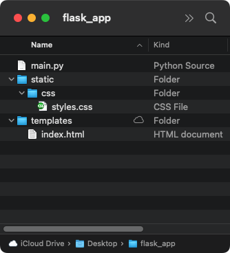 Python flask project structure