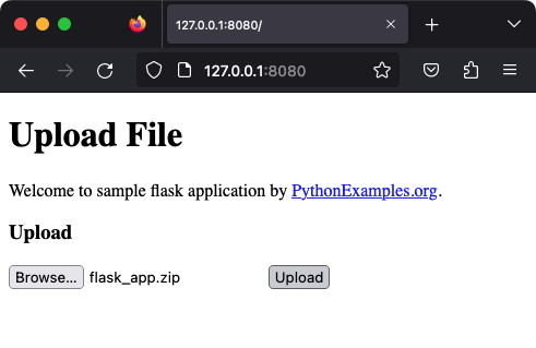 Python Flask - Upload File