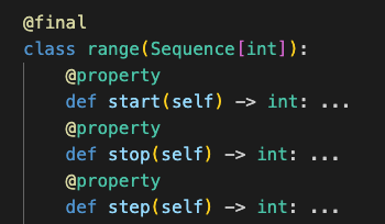 Python Range Attributes or Properties