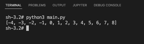 Python range - Negative stop