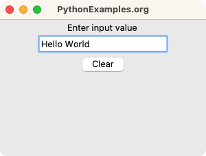 Tkinter Entry field - User enters some value, then clicks on the Clear button
