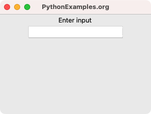 Tkinter Entry - On Enter/Return - Example Step 1