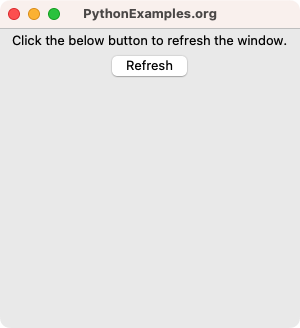 Tkinter - Refresh Window - GUI Example