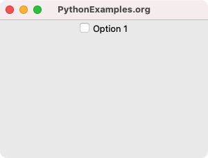 Tkinter Checkbutton Example