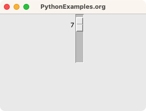 Tkinter Scale moved to value 7