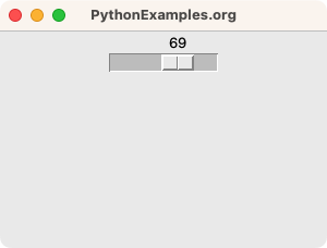 Tkinter Scale - Horizontal Orientation