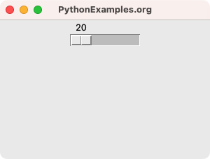 Tkinter Scale widget Example