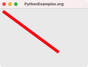 Tkinter - Create line on Canvas with fill color red and width 10