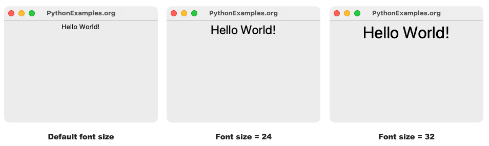 Tkinter - Label Font Size