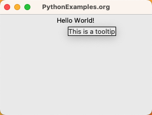 Tkinter Label - Tooltip