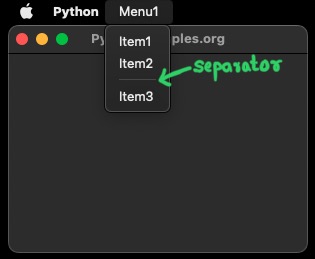 Tkinter - Add separator in Menu